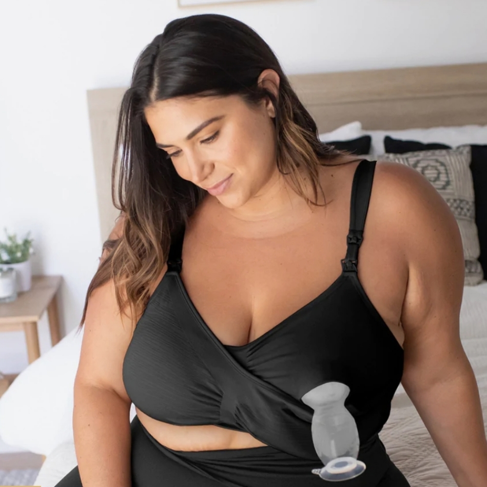 Kindred Bravely | Sublime Hands-Free Pumping & Nursing Bra Black Size Medium